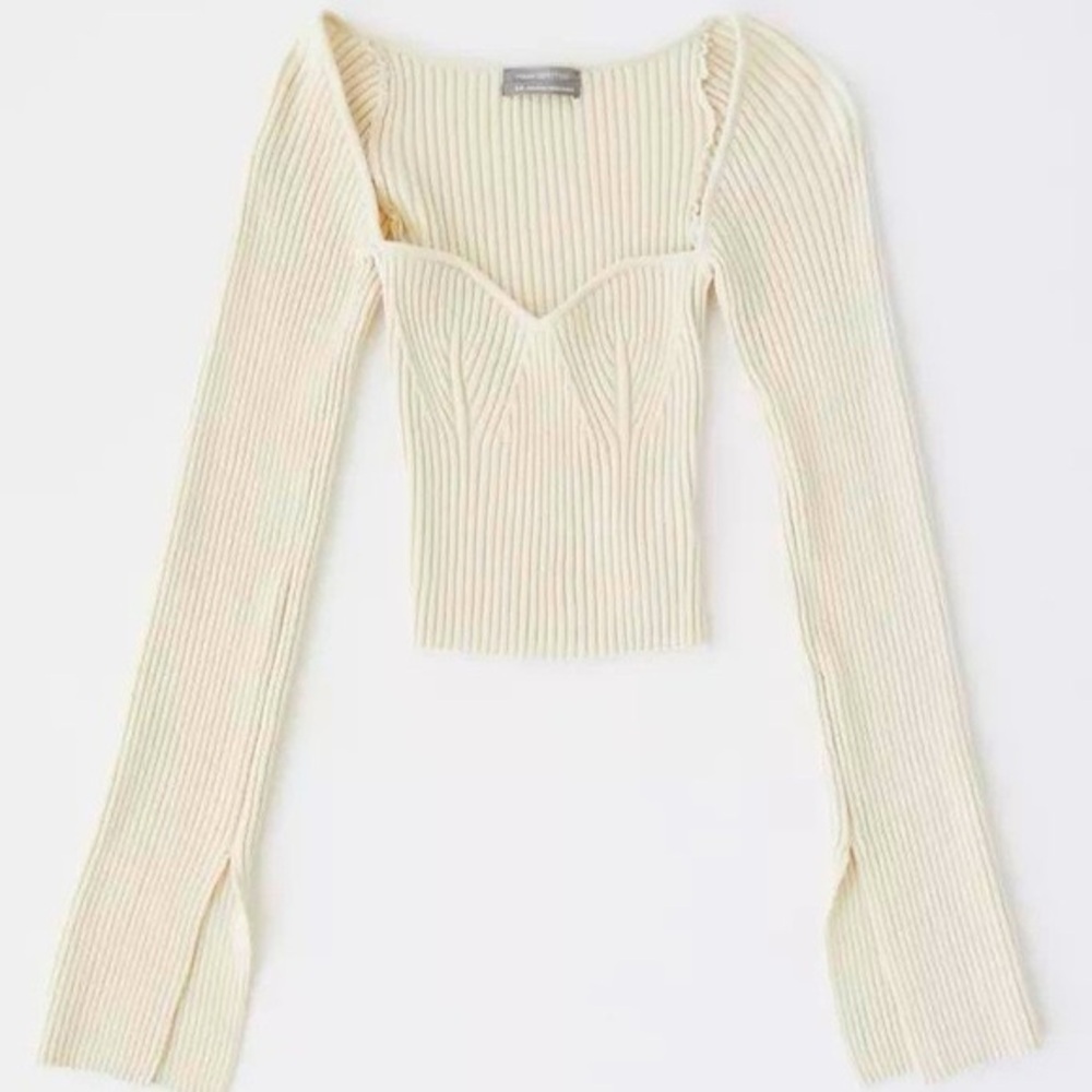 Urban outfitters Juliet portrait neck cream sweater